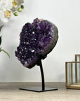 Large Natural Amethyst Stone Heart Carving - HST0294