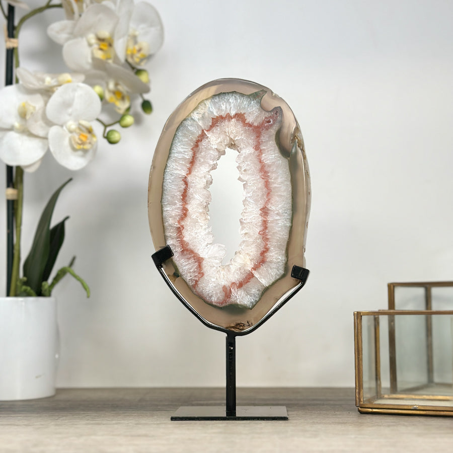 Beautiful Agate &amp; Quartz Portal with Rare Red Banding Formation - MWS2290