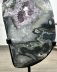 Quartz Geode Slice on Metal Stand - MWS2998