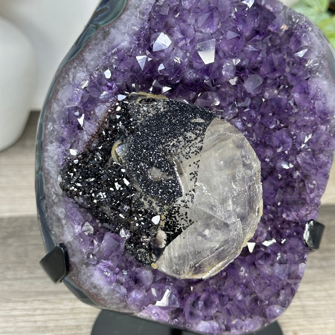 Unqiue Amethyst Cluster with Collection Grade Calcite inclusion - MWS3356
