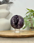 Amethyst & Green Jasper Sphere Geode from Uruguay - SPH0153