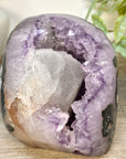 Natural Amethyst Geode with Calcite Crystal Inclusion - CBP1409