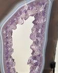 Large Amethyst & Agate Slice on Stand - Crystal Display for Home Decor - MWS2672