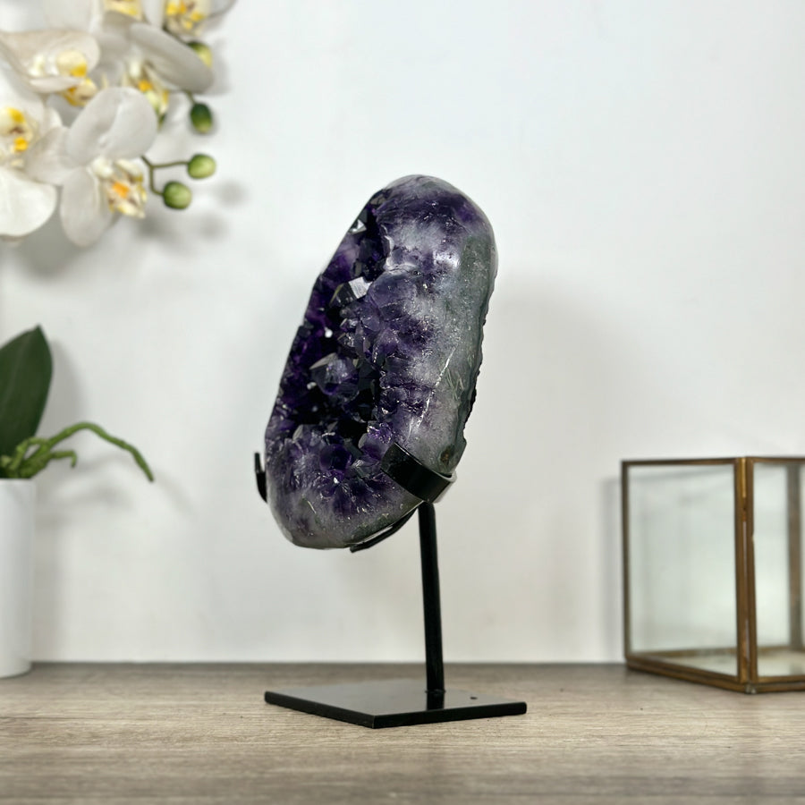 Premium Quality Uruguayan Amethyst Geode on Stand - MWS3031