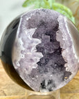Amethyst & Agate Sphere Geode with Druzy Crystal Cavity - SPH0176