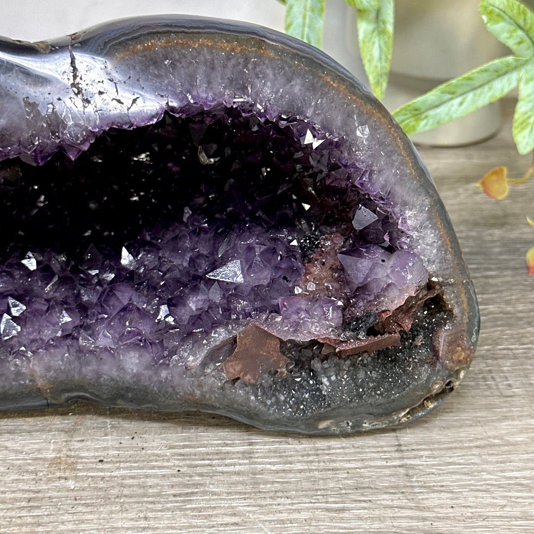 Amethyst Stone Geode with Agate Shell - STGE0100