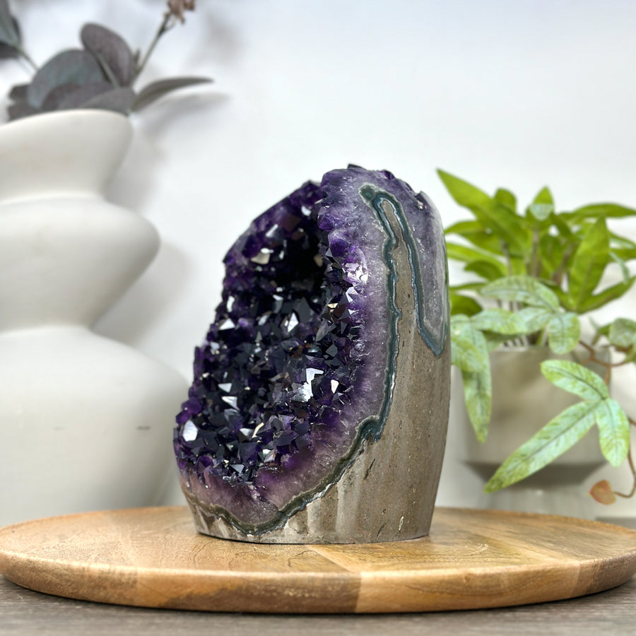 Large Deep Purple Amethyst Cathedral Geode - CBP1305