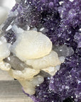 Unique Natural uruguayan amethyst with Calcite & Black Hematite Inclusion - MWS3280
