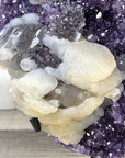 Unique Natural uruguayan amethyst with Calcite & Black Hematite Inclusion - MWS3280