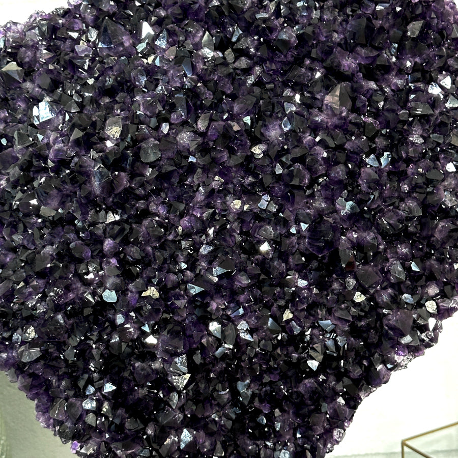 Natural Amethyst Crystal Cluster, Masive Top Quality Stetement Piece - Premium Stand Included - MWS2760