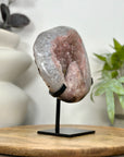 Unique Pink Amethyst Geode with Calcite Formation - MWS3051