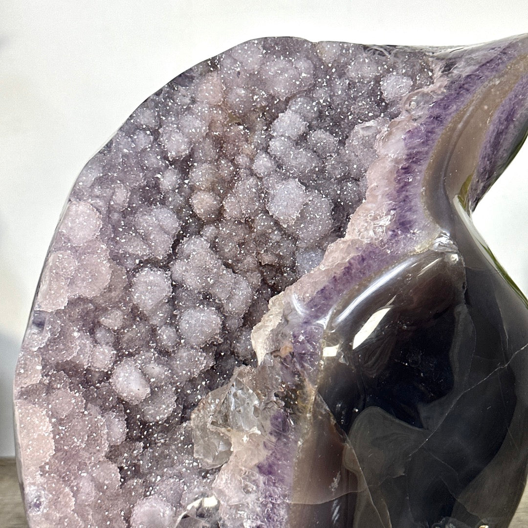 Uruguayan Sugar Amethyst &amp; Agate Statement Piece for Home Decor - CBP1433