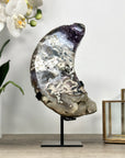 Outstanding Amethyst & Agate Moon Carving - MWS2370
