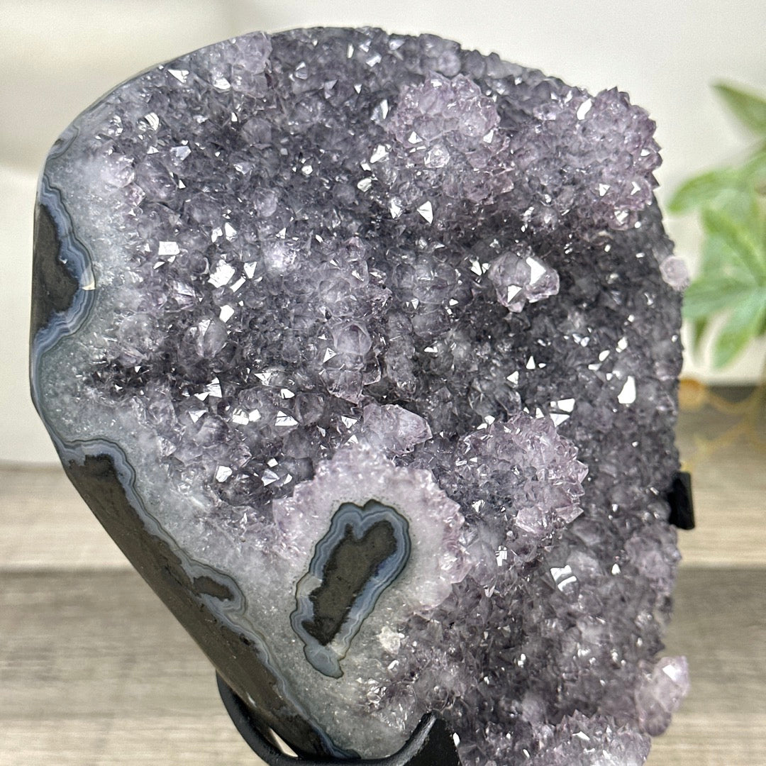 Natural Sirit Amethyst Crystal Formation on stand - MWS3297