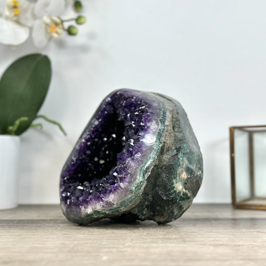 Deep Purple Amethyst Stone Geode from Uruguay - STGE0027