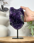 Premium Quality Amethyst Crystal Cluster – Natural Specimen on Stand - MWS3057