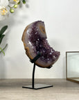 Amethyst Moon Shape Crystal Cluster on Stand - MWS2580