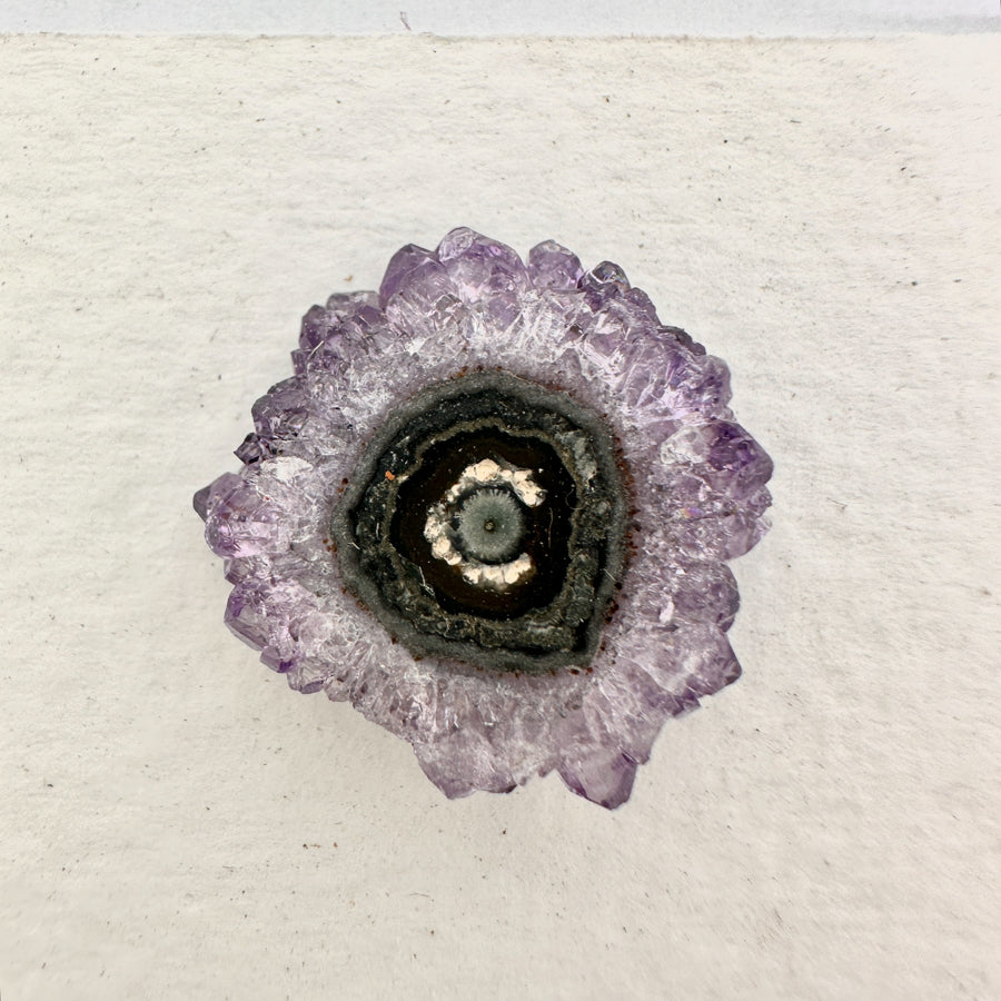 Amethyst &amp; Quartz Stalactite Slices for Jewelers - Wholesale Bulk Pack - STS0063