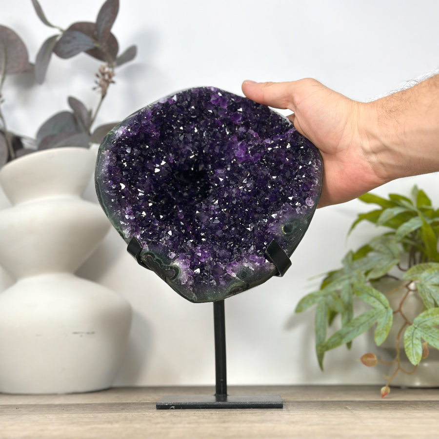 Natural Uruguayan Amethyst Geode wth Stand - MWS3193