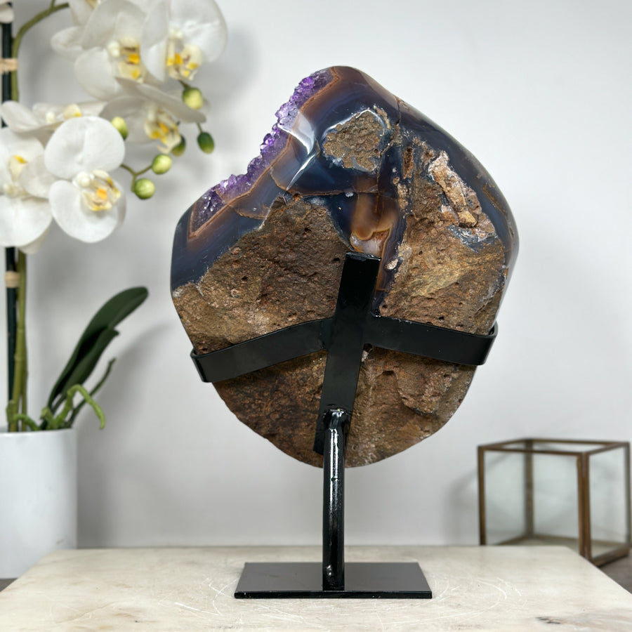 Beautiful Natural Geode with Unique Agate Shell - MWS1848