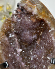 Natural Amethyst Geode with Yellow Iron Mineralization - MWS1810