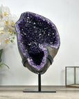 Amethyst Geode with Deep Purple Crystals on Stand - MWS2792