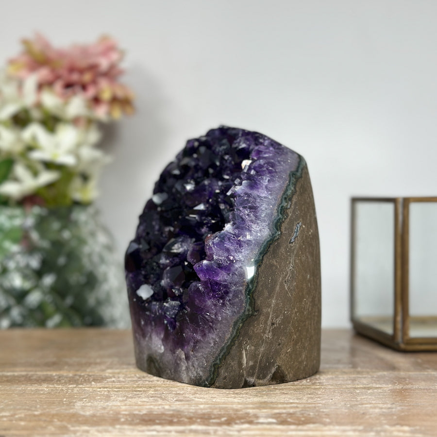 Deep Purple Natural Cathedral Geode - CBP1047