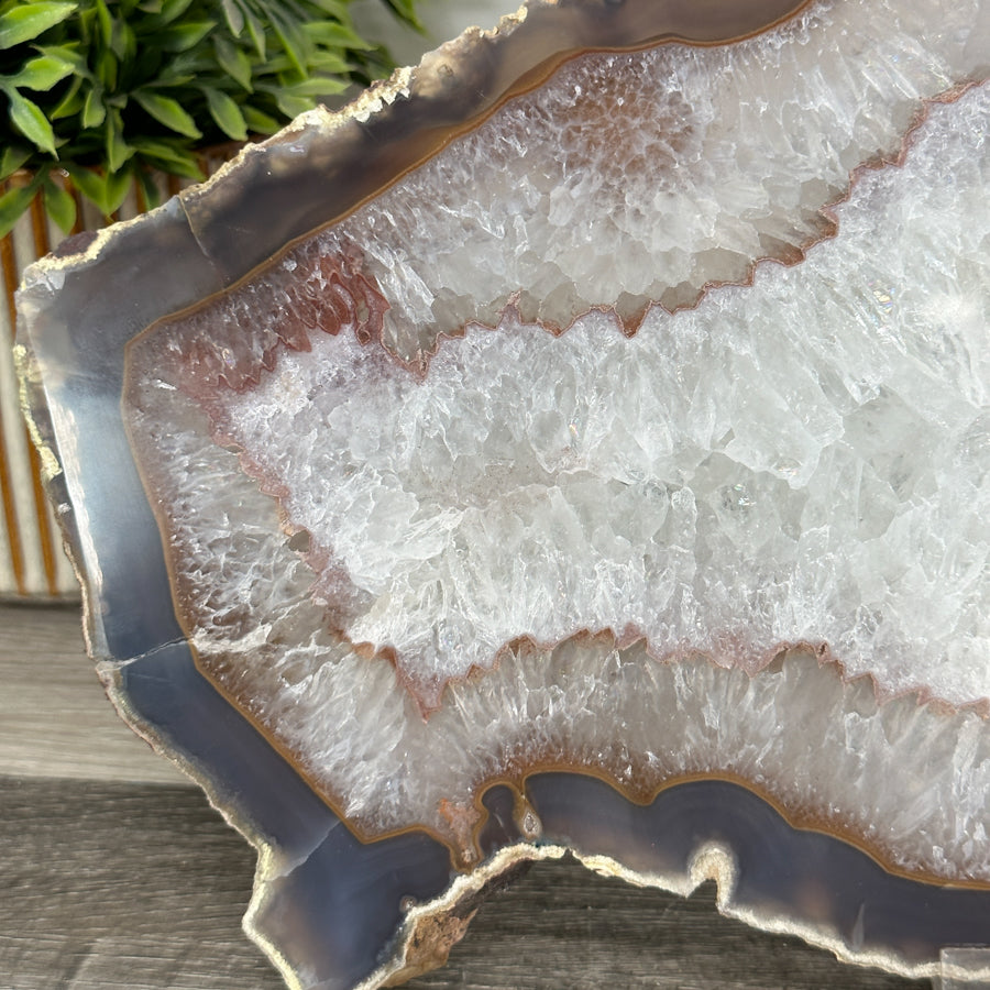 Natural Uruguayan Quartz Stone Slice - SLC0015