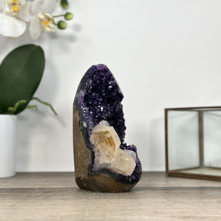 Top Quality Amethyst Cathedral with Calcite Crystal Formation - CBP1290