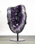 15 lb Natural Large Ameethyst Geode Cave with Blue Agate Shell - MWS0354