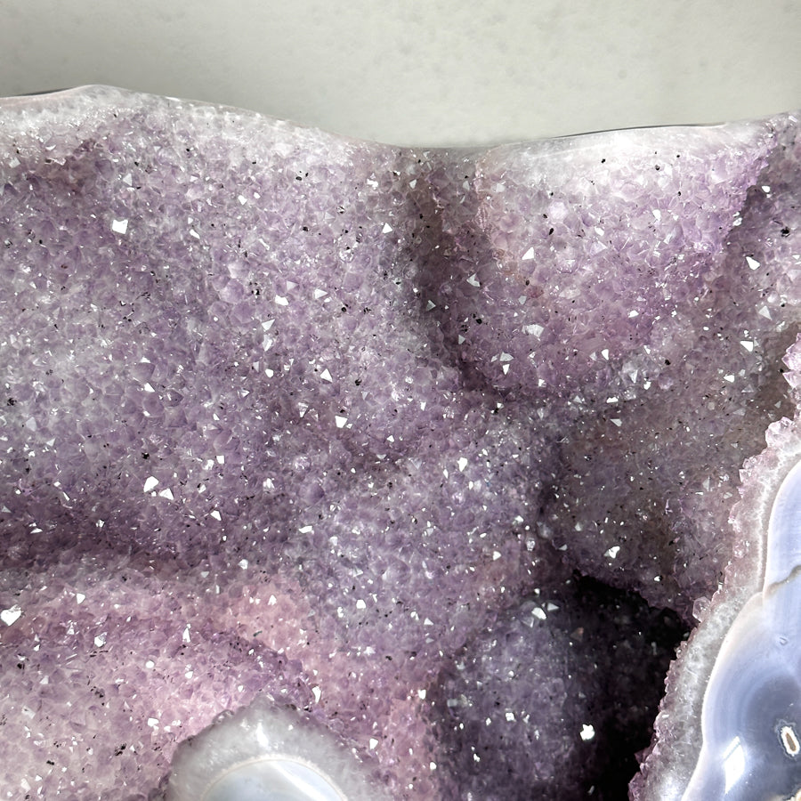 Huge Natural Agate &amp; Amethyst Statement Piece - CBP1257