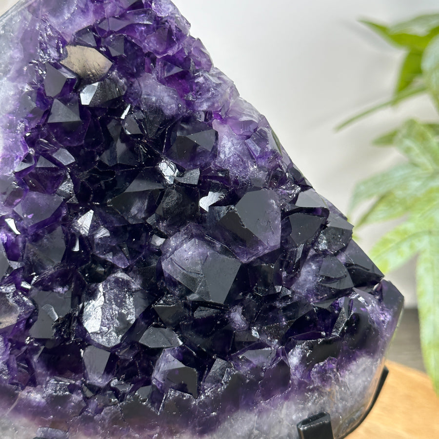 A+ Grade Amethyst Cluster from Uruguay on Metal Stand - MWS3053