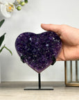 Natural Deep Purple Amethyst Stone Heart Carving - HST0313
