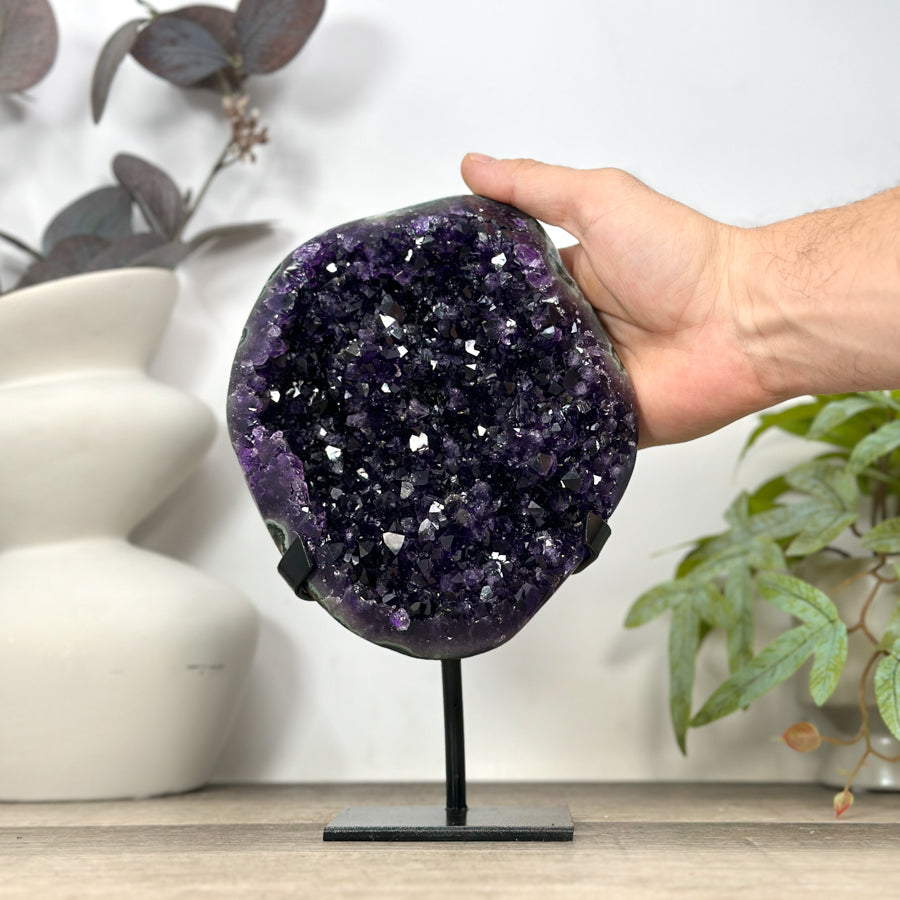 Top Quality Natural Deep Purple Amethyst Geode - MWS3179