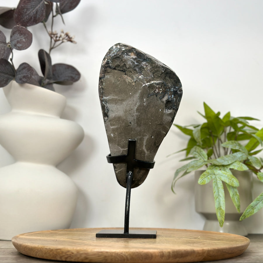 A+ Grade Amethyst Cluster from Uruguay on Metal Stand - MWS3065