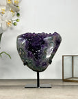 Amethyst Geode on Stand with Deep Purple Crystals – Natural Display Specimen - MWS2822