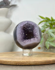 Natural Large Amethyst & Agate Sphere Geode - SPH0188