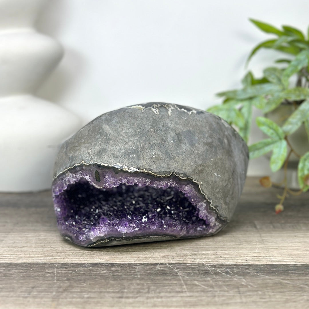 Deep Purple Amethyst Stone Geode from Uruguay - STGE0046
