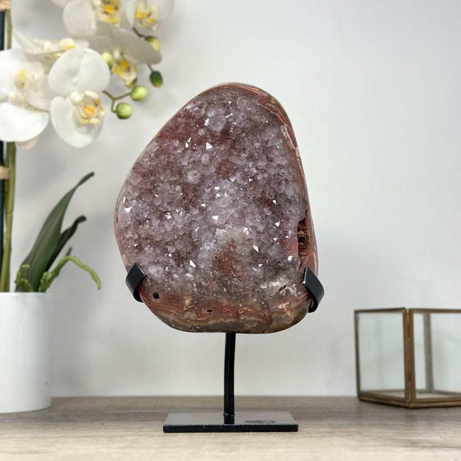 Beautiful Red Tode Jasper &amp; Quartz Crystal Formation - MWS2034