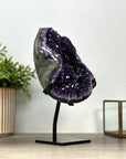 Amethyst Geode with Metallic Stand - Top grade Uruguayan Crystal - MWS2421