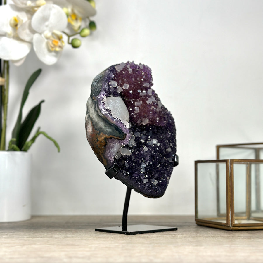 Rare Amethyst &amp; Calcite Crystal Specimen - MWS2335