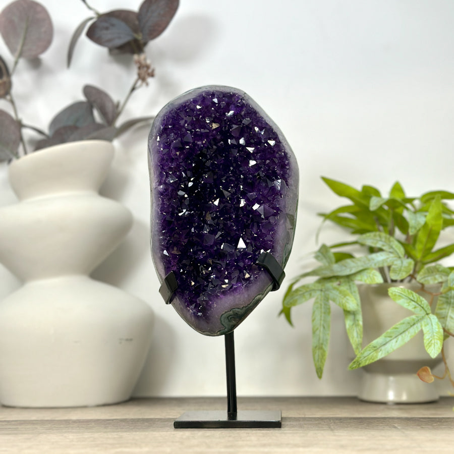 A Grade Natural Amethyst Geode on Stand - MWS3162