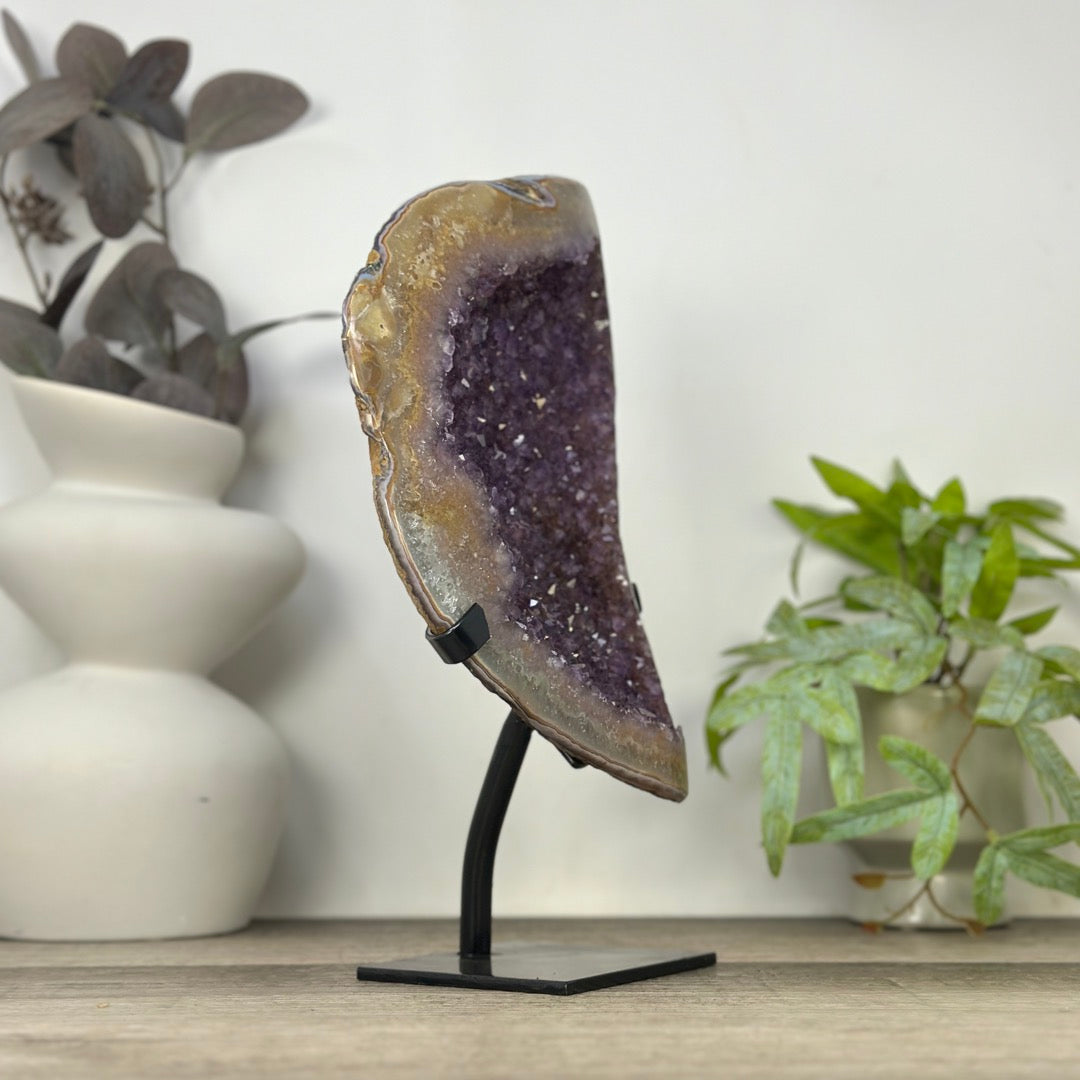 Large Natural Amethyst Crystal on Stand from Uruguay - MWS3324