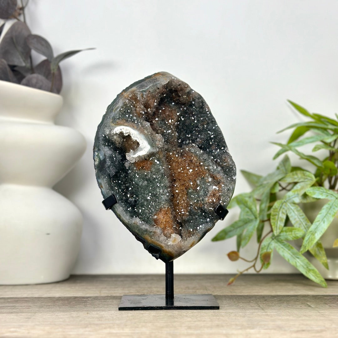 Top Grade Natural Amethyst Stalacite Formation with Agate Shell - MWS3301