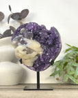 Unique Natural uruguayan amethyst with Calcite & Black Hematite Inclusion - MWS3280