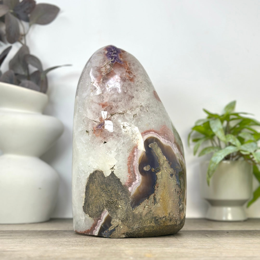 Natural Uruguayan Amethyst Crystal Cluster with XXL Deep Purple Crystals - CBP1404