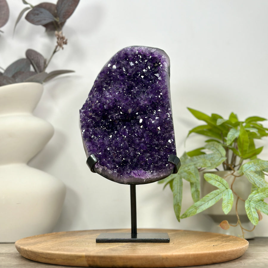 Uruguayan Amethyst Specimen on Stand - Perfect for Home or Office Decor - MWS3113