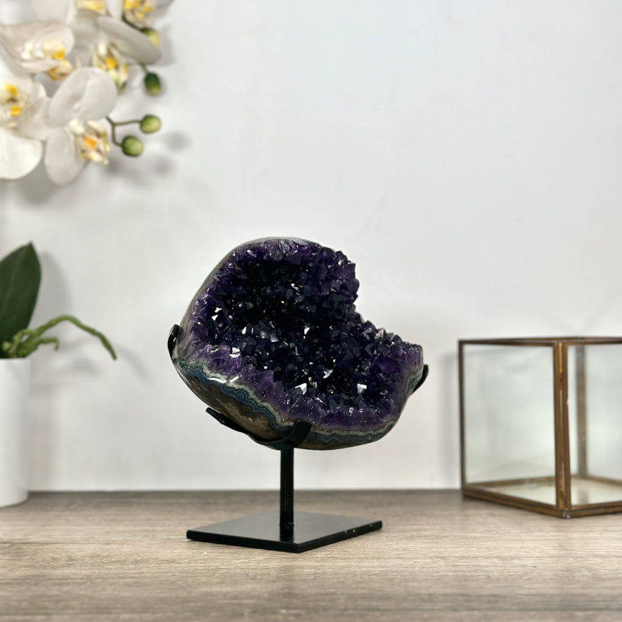 Top Quality Natural Amethyst Crystal - Stand Included - MWS3025