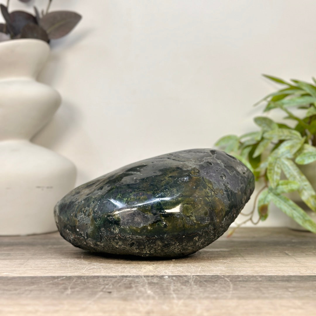Large Amethyst Stone Geode with Polished agate Shell - STGE0085