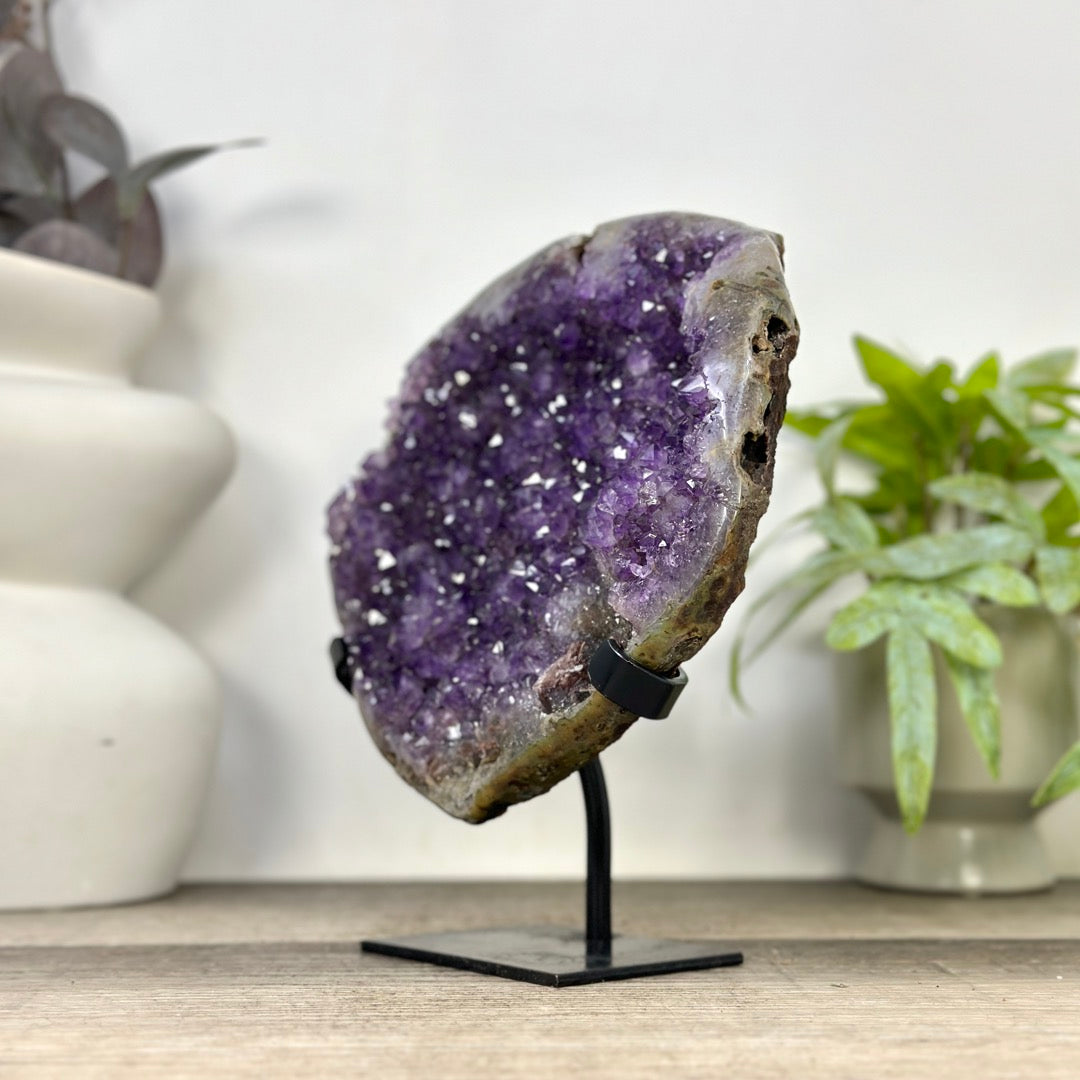 Top Grade Natural Amethyst Specimen on Metal Stand - MWS3359